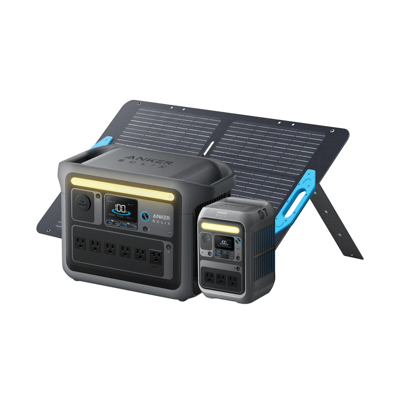 Anker SOLIX C-Serie Bundle, C1000 mit faltbarem Solarpanel und C300 Powerstation