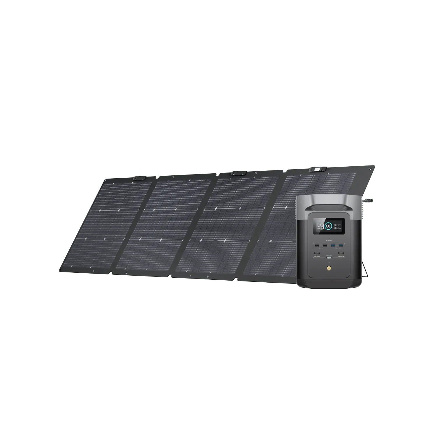 EcoFlow DELTA 2 Powerstation mit 220W Solarpanel — Solar laden im Outdoor-Einsatz